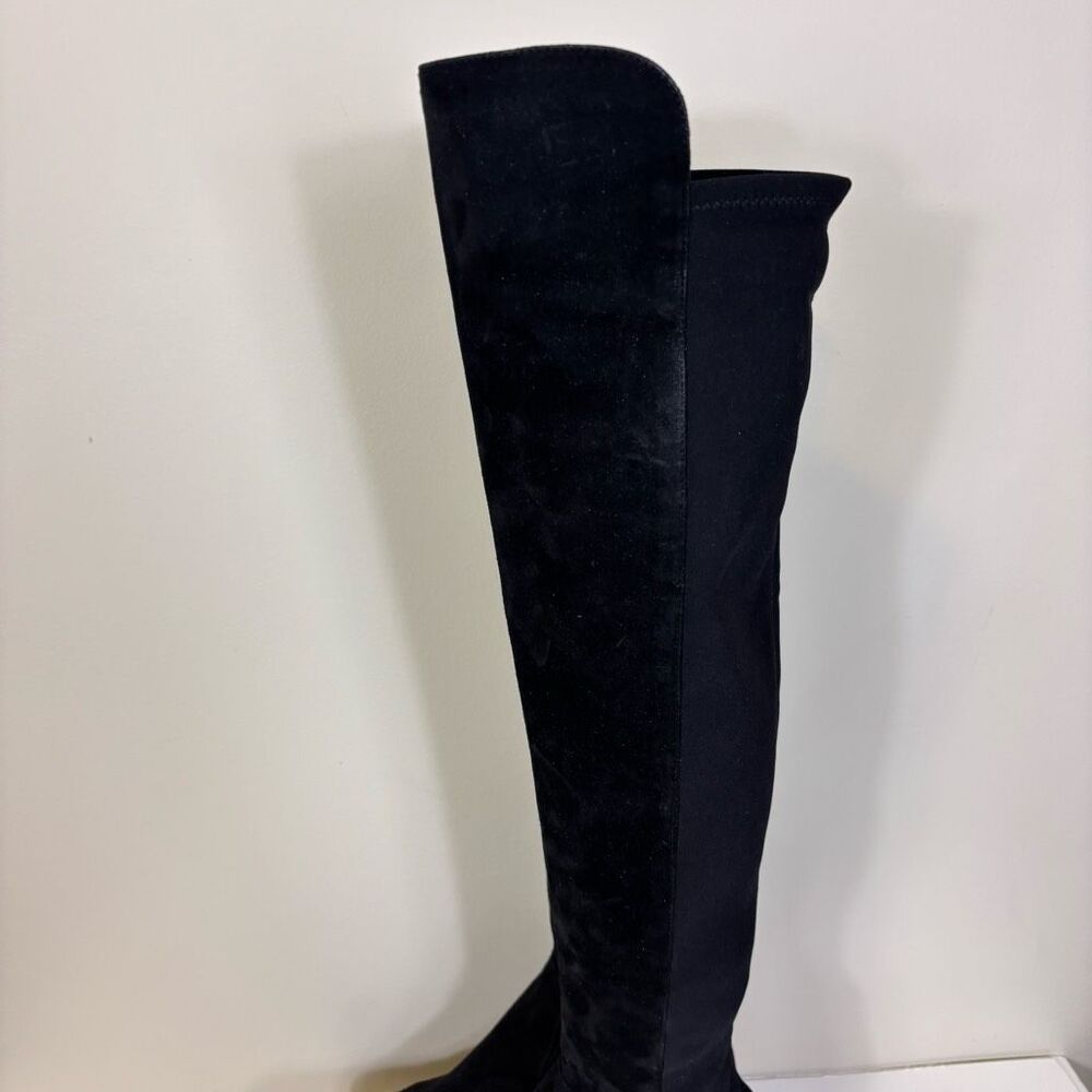 Stuart Weitzman Black Suede Over The Knee‎ Tall Boots Size 8.5 - Picture 4 of 11